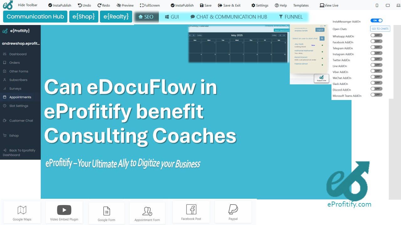 Can eDocuFlow in eProfitify benefit Consulting Coaches